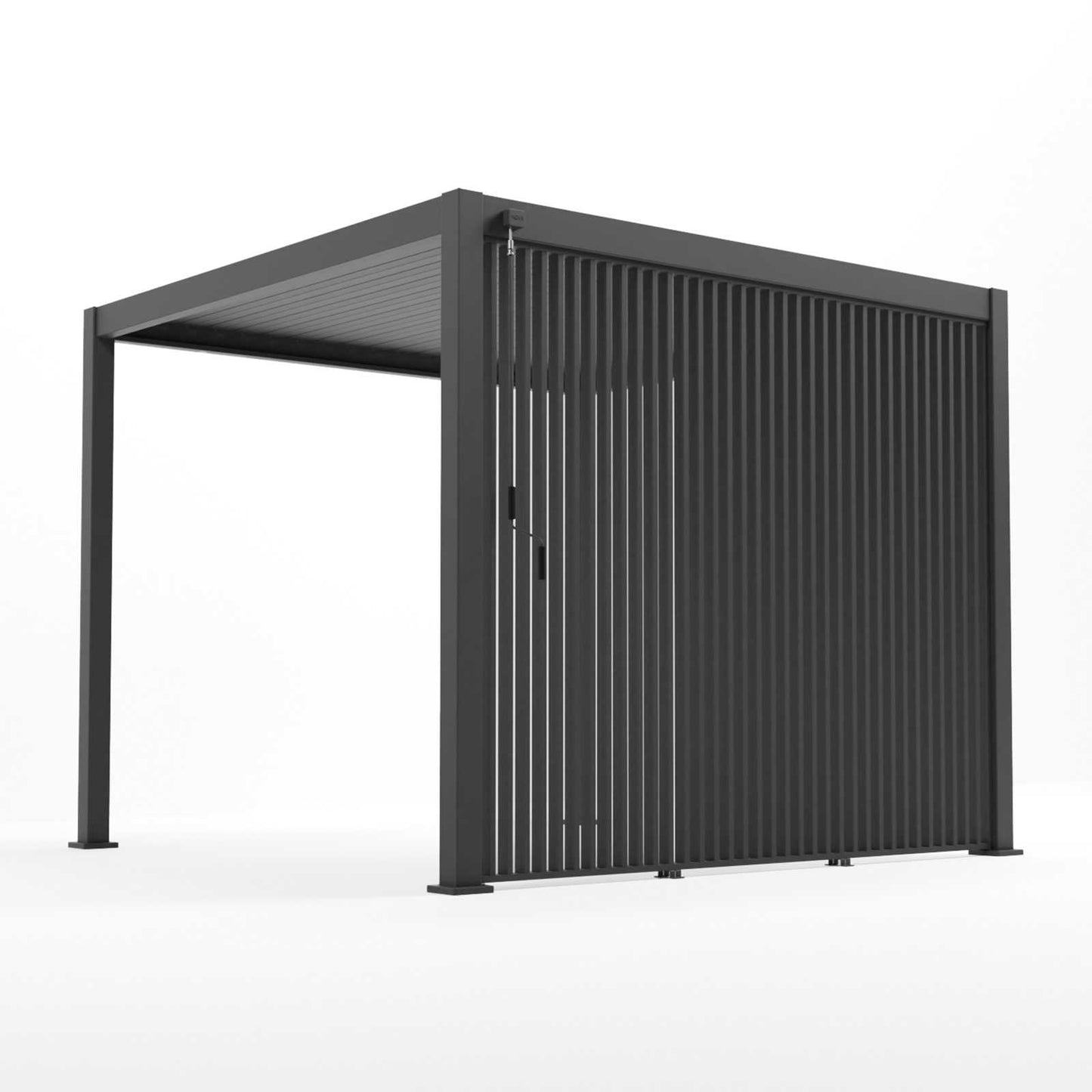 Nova - 1m Vertical Louvre Side Wall Panel, Grey
