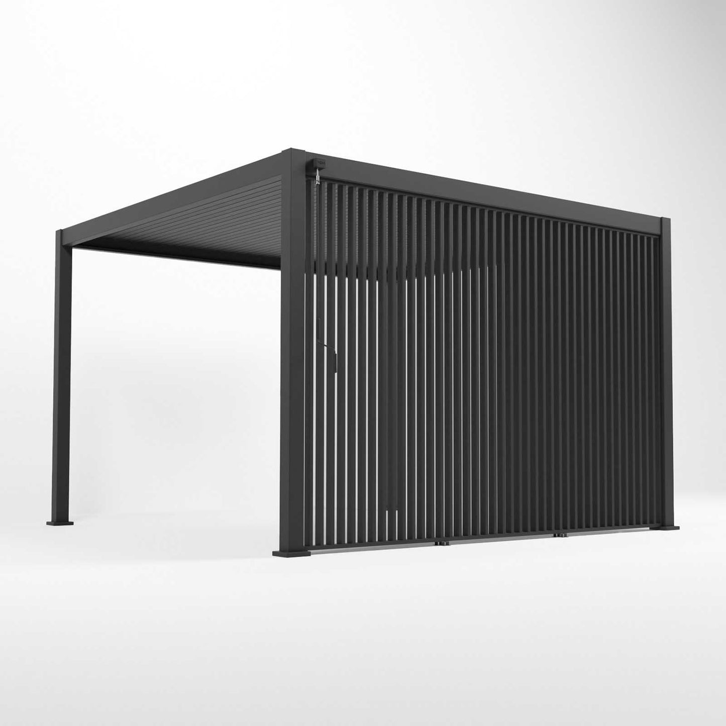Nova - 1.2m Vertical Louvre Side Wall Panel, Grey