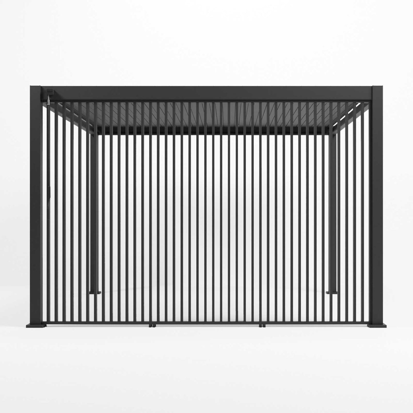 Nova - 1.3m Vertical Louvre Side Wall Panel, Grey
