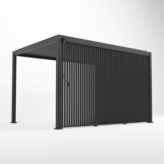 Nova - 1.3m Vertical Louvre Side Wall Panel, Grey