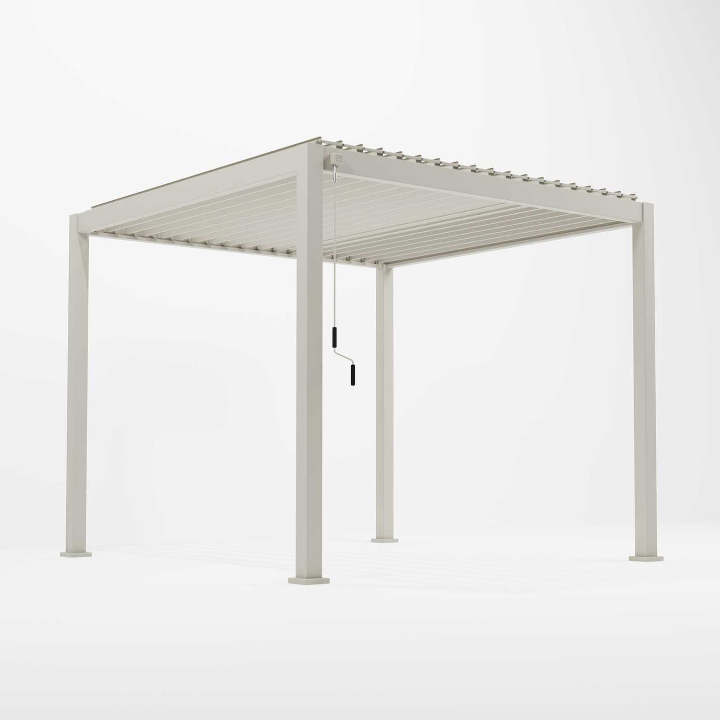 Nova - Titan Aluminium Pergola 3m Square, Pebble