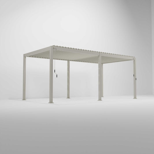 Nova - Titan Aluminium Pergola 6m x 3m Rectangular, Pebble