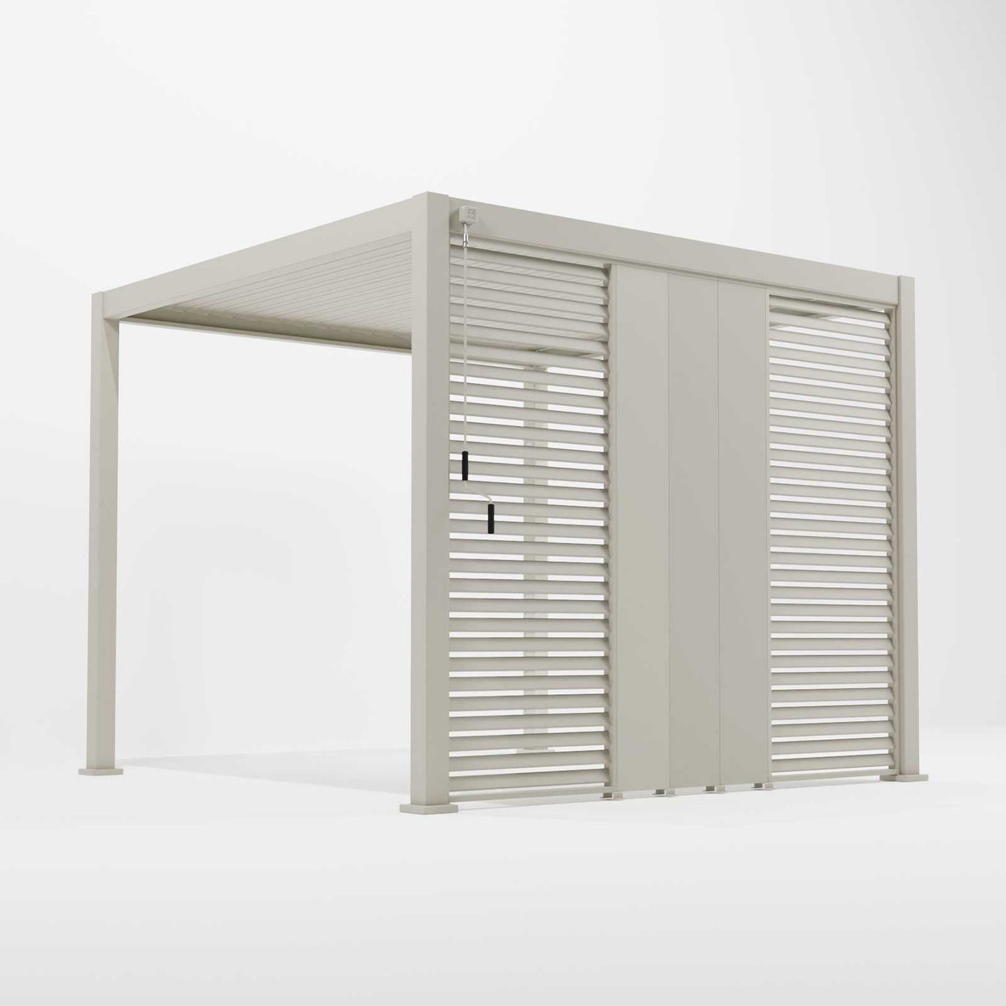 Nova - Titan Aluminium Pergola 31cm Solid Side Wall Panel, Pebble