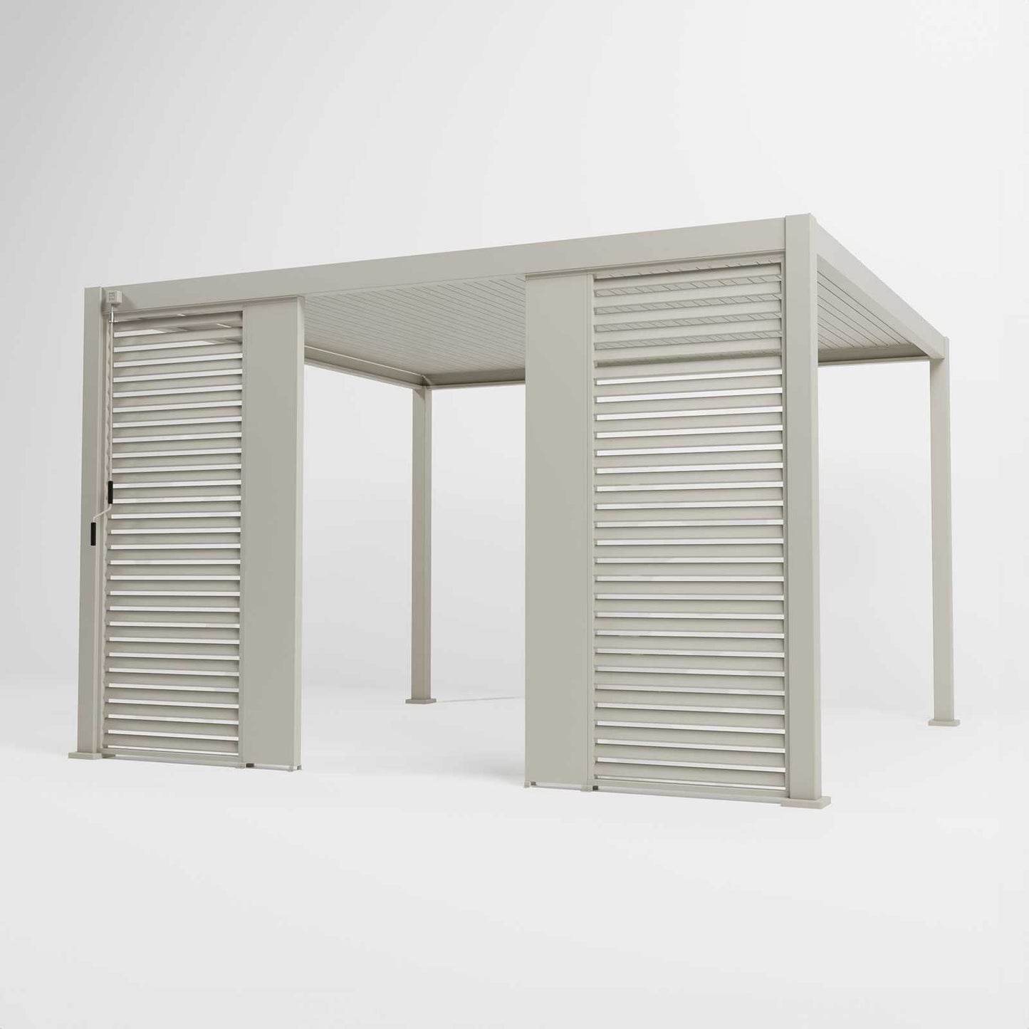 Nova - Titan Aluminium Pergola 31cm Solid Side Wall Panel, Pebble