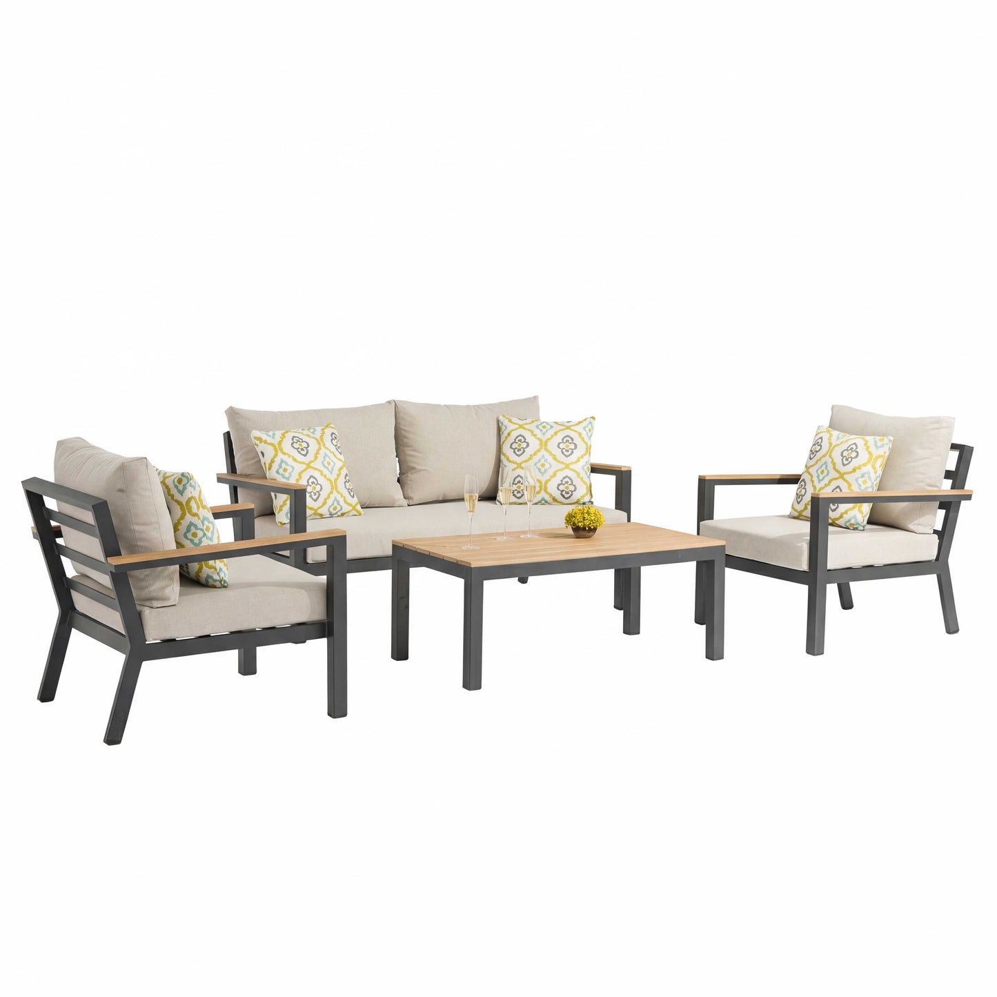 Nova - Heidi 2 Seater Sofa Lounging Set with Rectangular Coffee Table