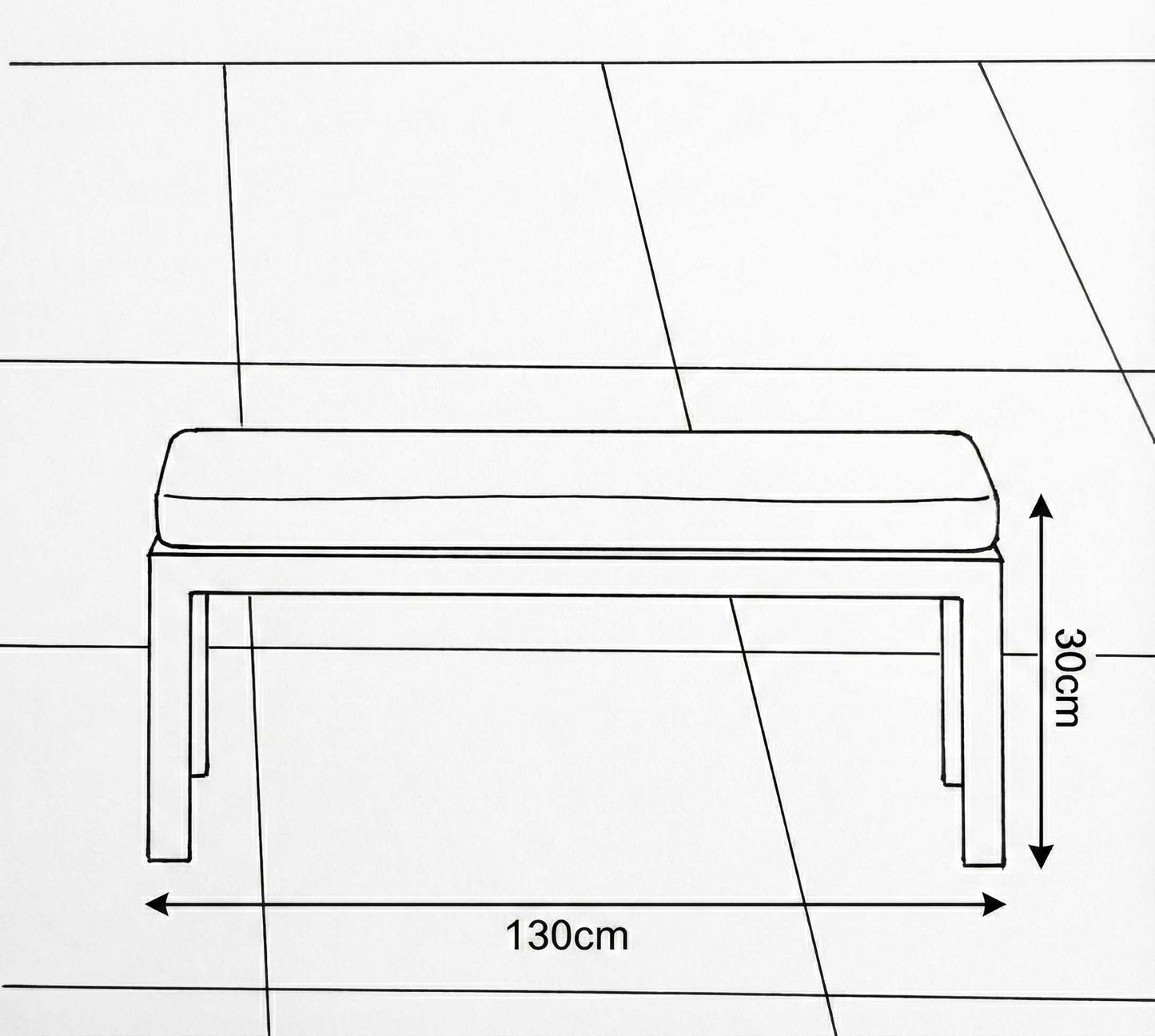 Nova - Phoenix Double Bench Stool, Grey