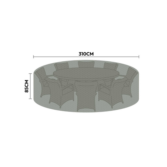 NOVA - Protex 8 Seat Rnd Dining Set Cover