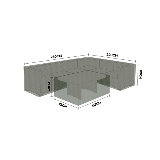 NOVA - Protex Cover Pack for Lrg Right Corner Sofa Dining Set