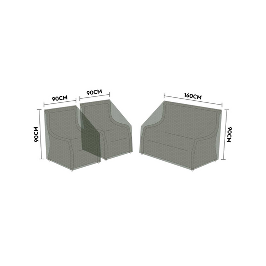 NOVA - Protex 2 Seater Sofa Lounging Set Cover Pack
