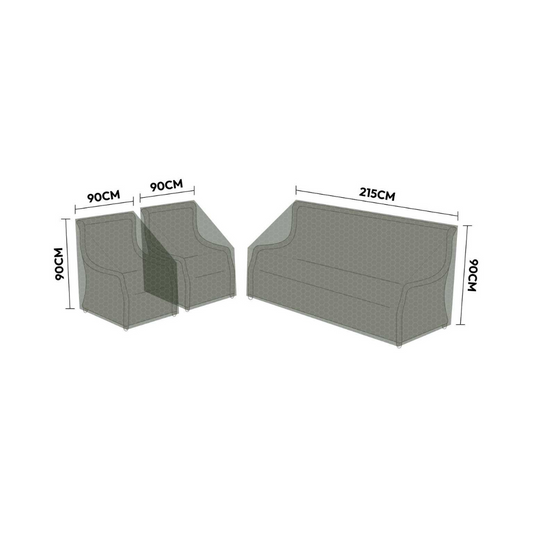 NOVA - Protex 3 Seater Sofa Lounging Set Cover Pack