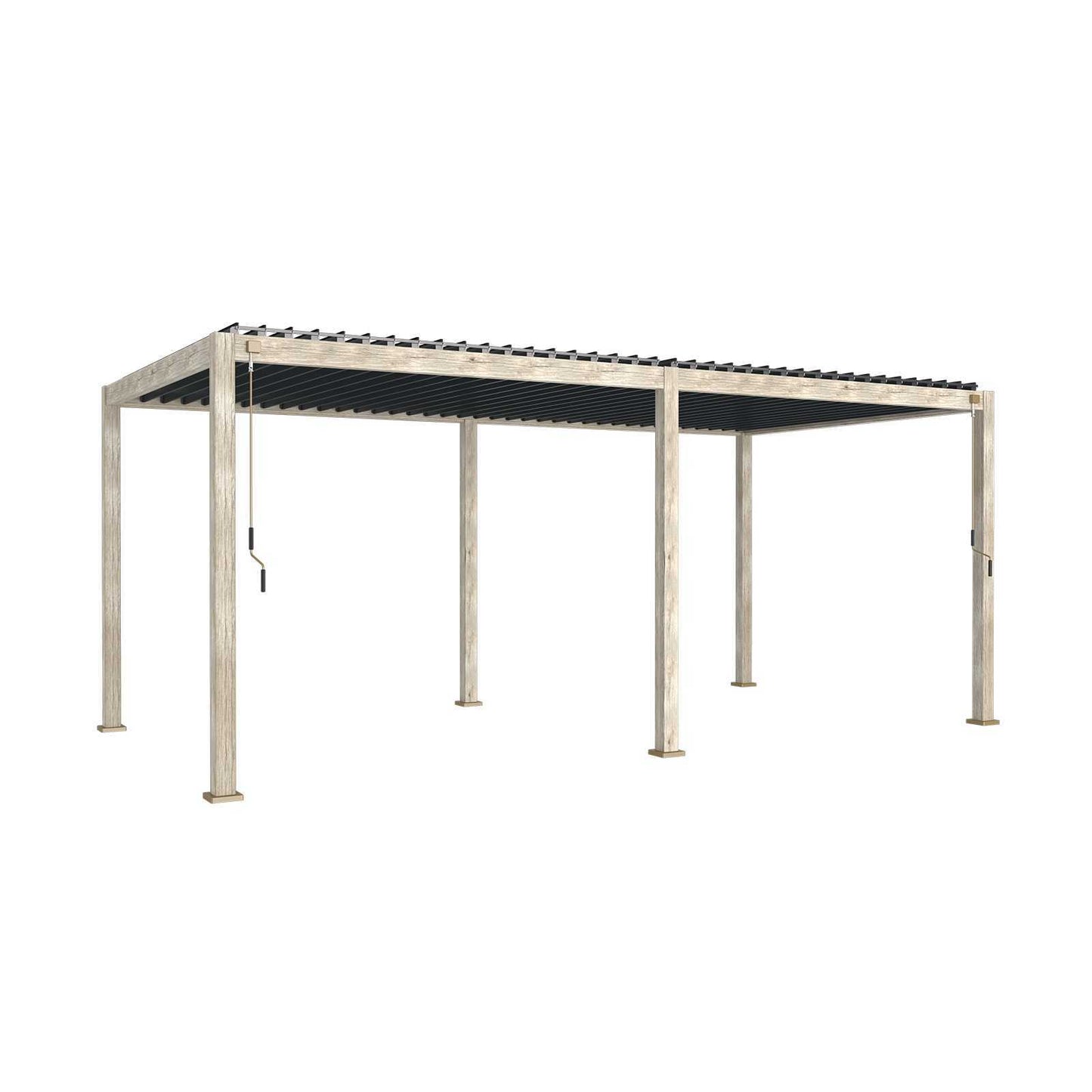 Nova - Titan Aluminium Pergola 7.2m x 3.6m, Wood Look