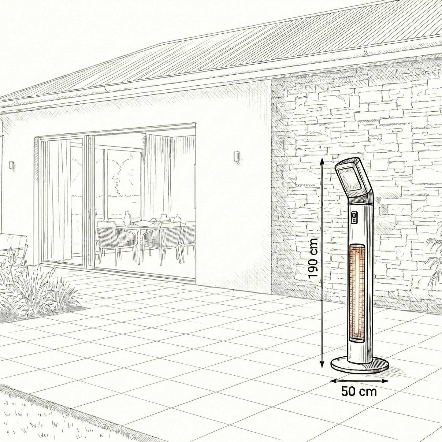 Nova - Apollo Outdoor Pedestal Heater