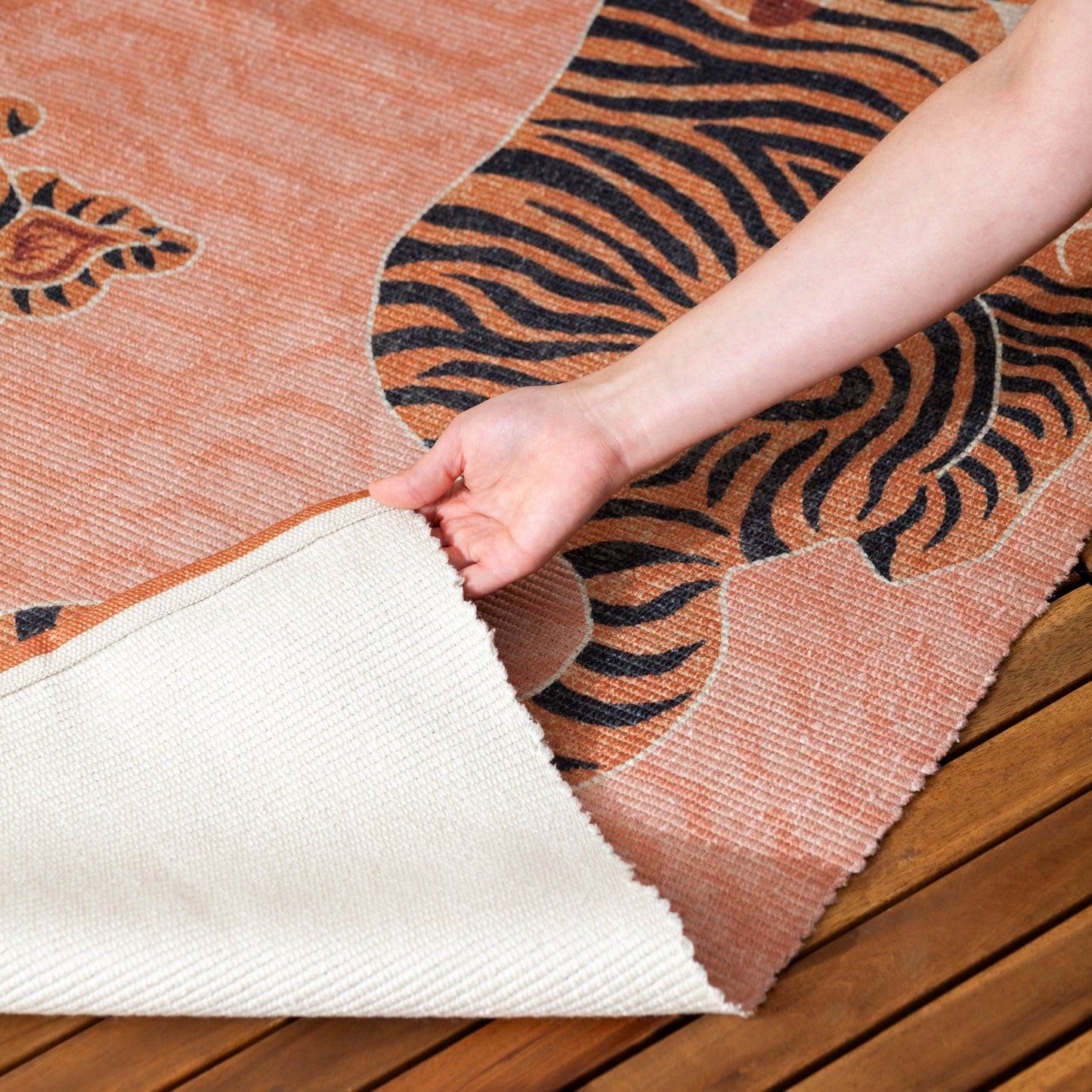 Tibetan Tiger Coral Outdoor Rug 120 x 170cm