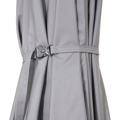 Nova - Max 3.5m Round Crank Operated Deluxe Parasol, Light Grey